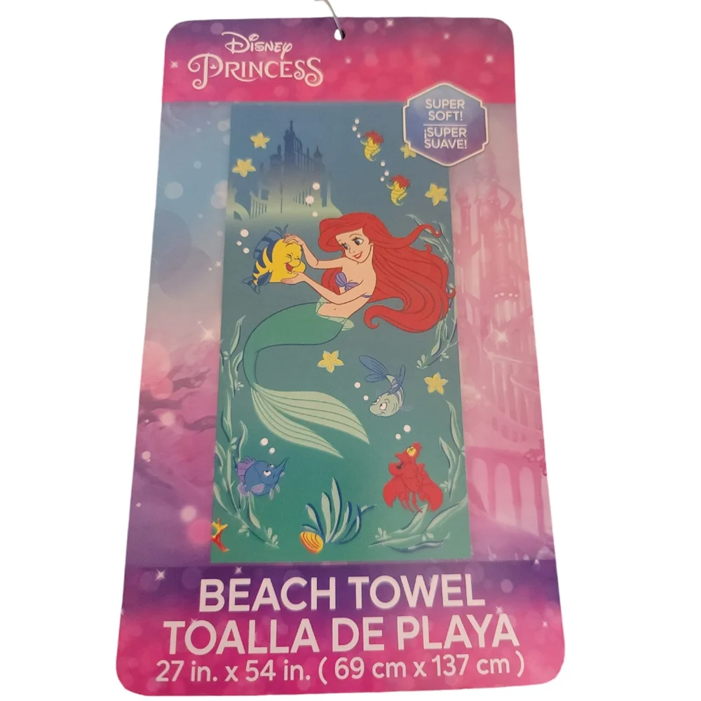 Disney Princess Little Mermaid Absorbent Fade Resistant Beach Towel 27